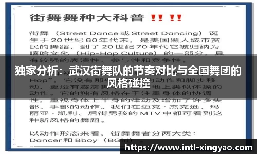 独家分析：武汉街舞队的节奏对比与全国舞团的风格碰撞